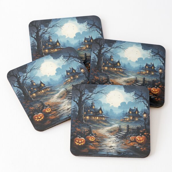 Item preview, Halloween Haunted House Wall Art, Notebook, Mouse Pad, Phone Case, Pillowcase designed and sold by Angifly.