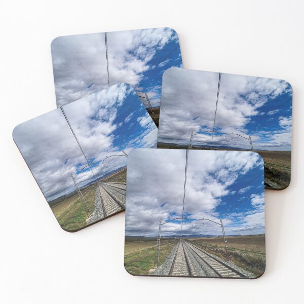 Item preview, Blue sky railway Spain rail landscape Spain designed and sold by frikitren.
