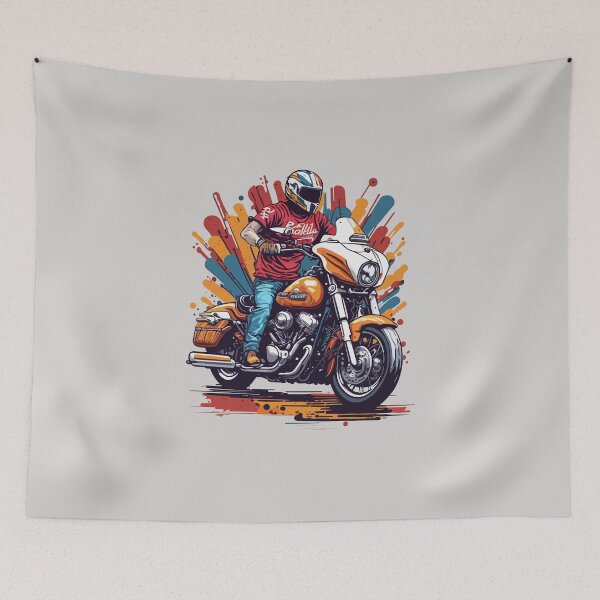 Item preview, Motorbike Rider With his Helmet designed and sold by davidbomel-Art.