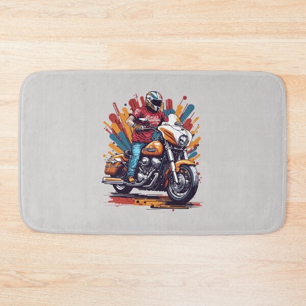 Item preview, Motorbike Rider With his Helmet designed and sold by davidbomel-Art.