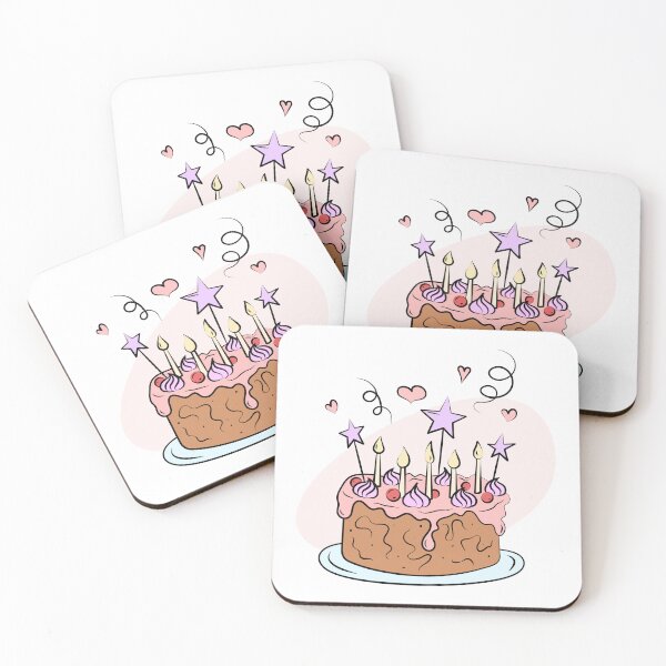 Item preview, Cute Birthday Cake with Candles designed and sold by AnnaVioletStore.