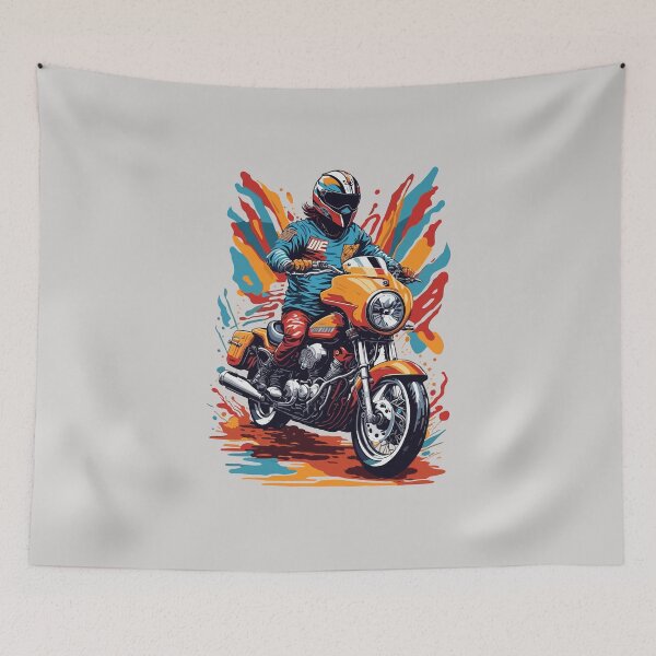 Item preview, Motorbike Rider With his Helmet designed and sold by davidbomel-Art.