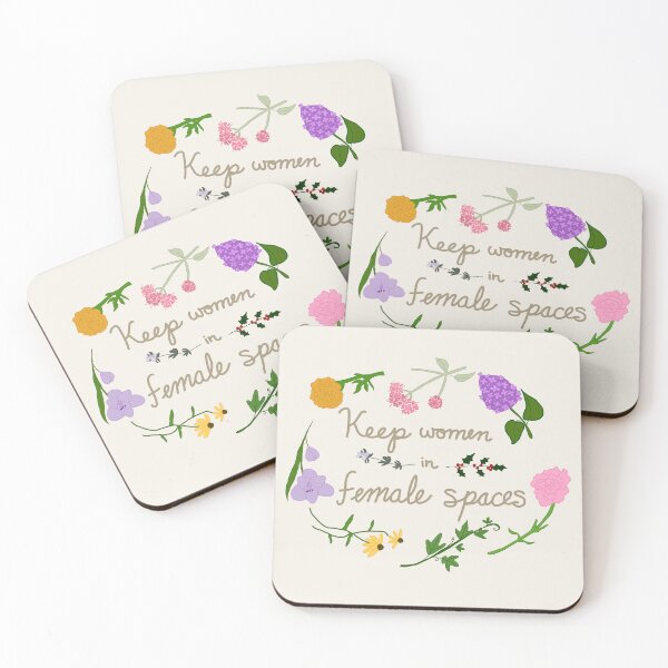 Item preview, "Keep Women in Female Spaces" Floral flower language designed and sold by Rachel Grace Sews.