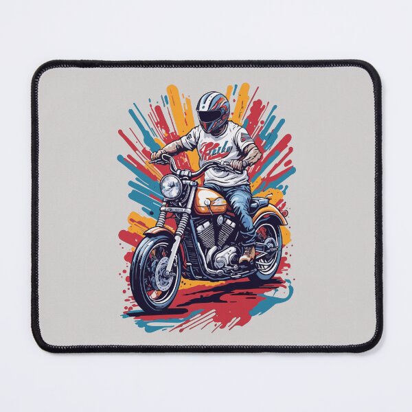 Item preview, Motorbike Rider With his Helmet designed and sold by davidbomel-Art.