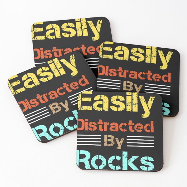 Item preview, easily distracted by rocks designed and sold by KBM Tees ⭐⭐⭐⭐⭐.