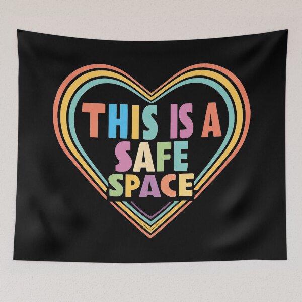 Item preview, Heart with the words "This is a safe space" inside designed and sold by nicestr.