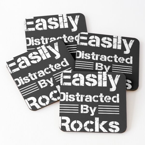 Item preview, easily distracted by rocks designed and sold by KBM Tees ⭐⭐⭐⭐⭐.