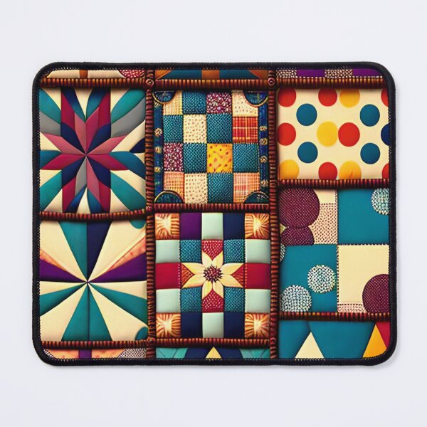 Item preview, Patchwork pattern colorful and autumnal designed and sold by depthsofthemind.