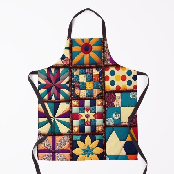 Item preview, Patchwork pattern colorful and autumnal designed and sold by depthsofthemind.
