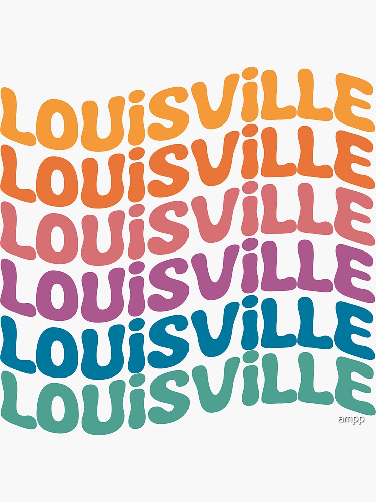 Louisville and KY Outline Sticker for Sale by shelbiefran