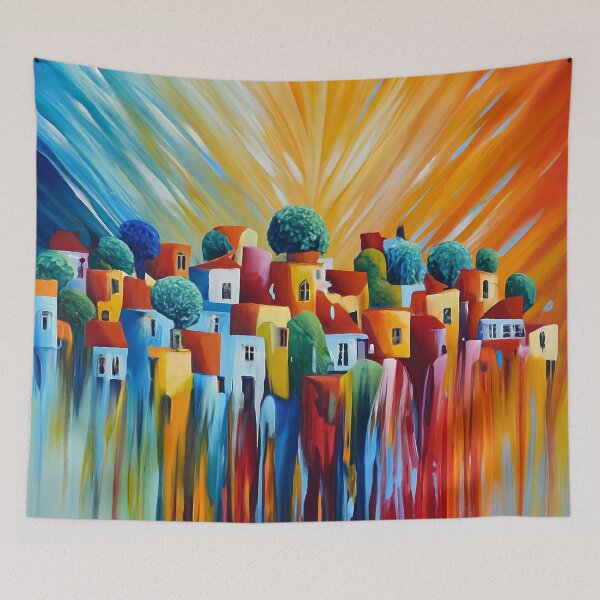 Item preview, Colorful rays in the village designed and sold by Lefteris Betsis.