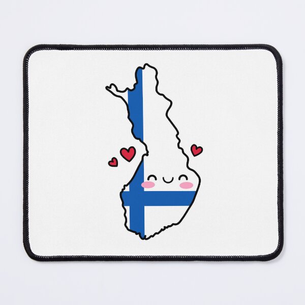 Item preview, Finland Flag Map Smile with Love designed and sold by pixelsparkzone.