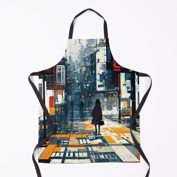 Item preview, Stylized abstract image of a woman in the city designed and sold by depthsofthemind.