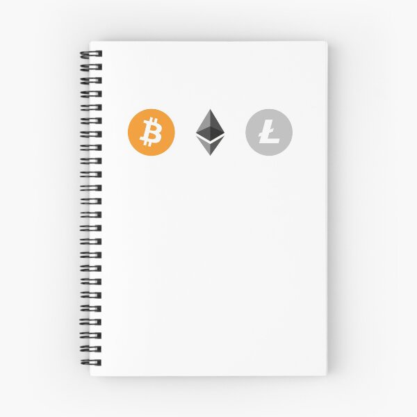 Item preview, Bitcoin Ethereum Litecoin 3 Official Logos T-Shirt designed and sold by Rainwater Merch.