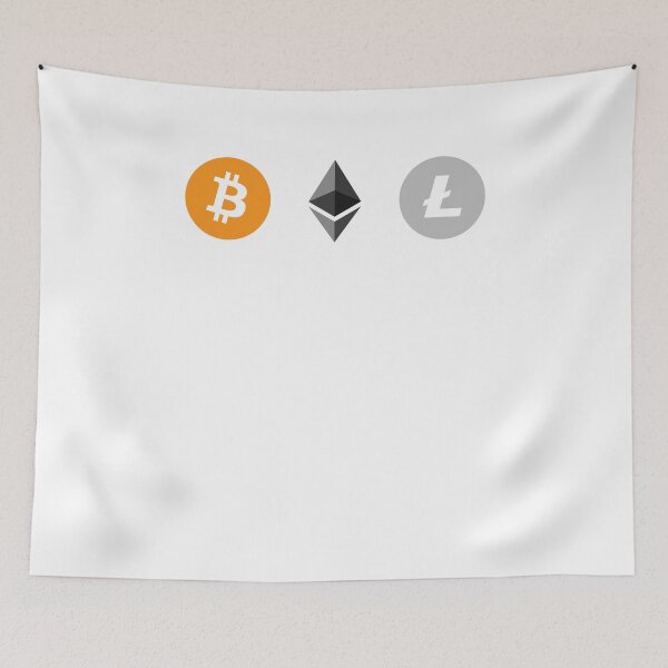 Item preview, Bitcoin Ethereum Litecoin 3 Official Logos T-Shirt designed and sold by Rainwater Merch.
