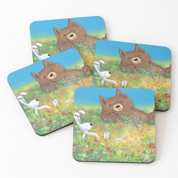 Item preview, Bear and Bunny Meadow designed and sold by carahodgsonart.