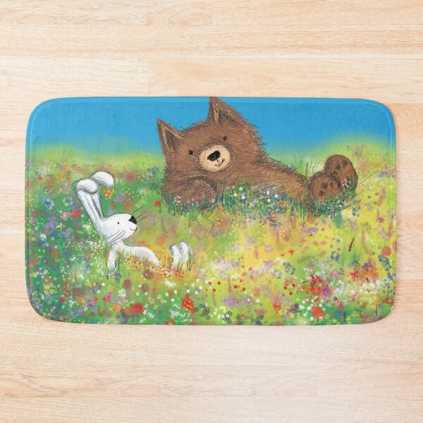 Item preview, Bear and Bunny Meadow designed and sold by carahodgsonart.