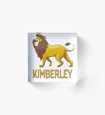 Kimberley Lion Drawstring Bags Acrylic Block