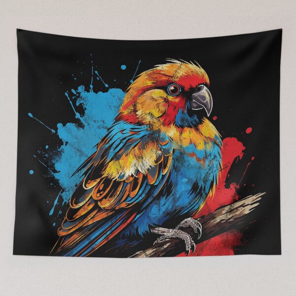 Item preview, An Eastern Rosella - Distressed Vintage Street Art Birds designed and sold by GVRDesign.