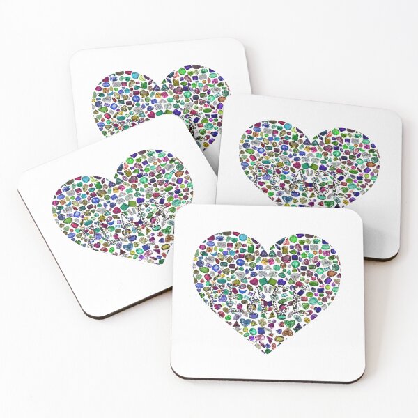 Item preview, Big Heart Peace and Love composed with Gemstones and Diamonds designed and sold by DigitalGemArt.