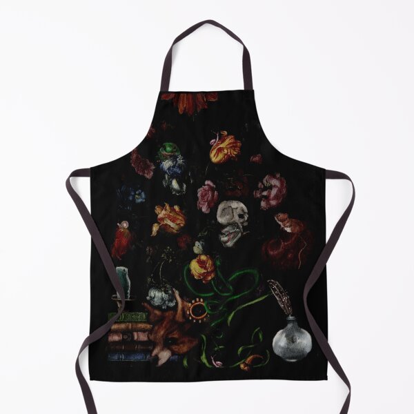 Item preview, Goblincore Fine Art Gothic Still Life Watercolor Library Books, Frog, Skull, and snail with heirloom roses and Tulips: Halloween art designed and sold by Monica Laipple.