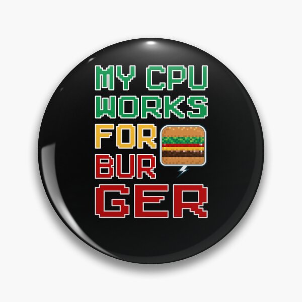 Artikelvorschau, CPU Pixel Art Hamburger Cheeseburger entworfen und verkauft von Printed-Memes.