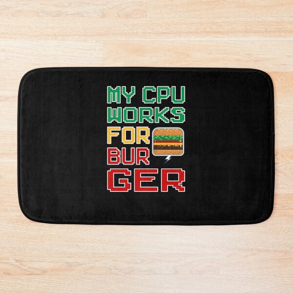 Item preview, CPU Brain Pixel Hamburger Cheeseburger designed and sold by Printed-Memes.