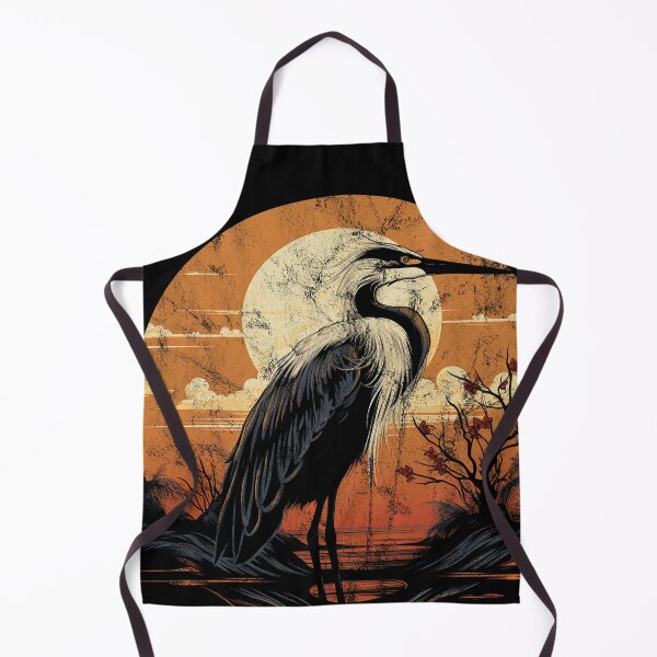 Item preview, A White Heron - Vintage Distressed Street Art Bird designed and sold by GVRDesign.