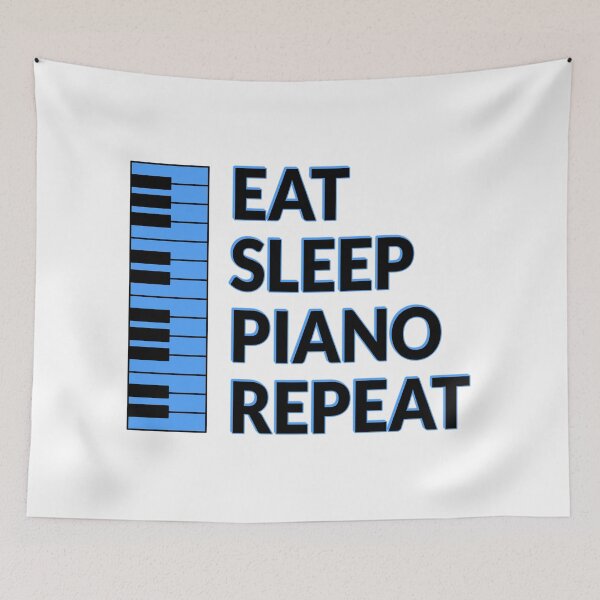 Item preview, Piano keyboard - Eat Sleep Piano Repeat designed and sold by Inspirationmotivation.