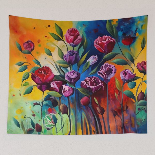 Item preview, Colorful acrylic abstract flowers designed and sold by Lefteris Betsis.