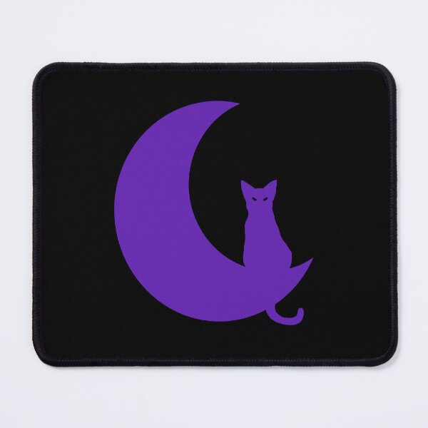 Item preview, Purple Cat and Moon designed and sold by AilurosLunaire.