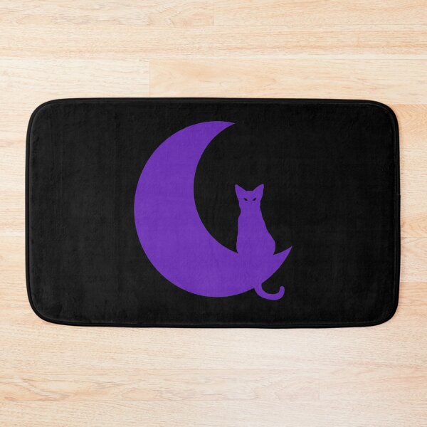 Item preview, Purple Cat and Moon designed and sold by AilurosLunaire.
