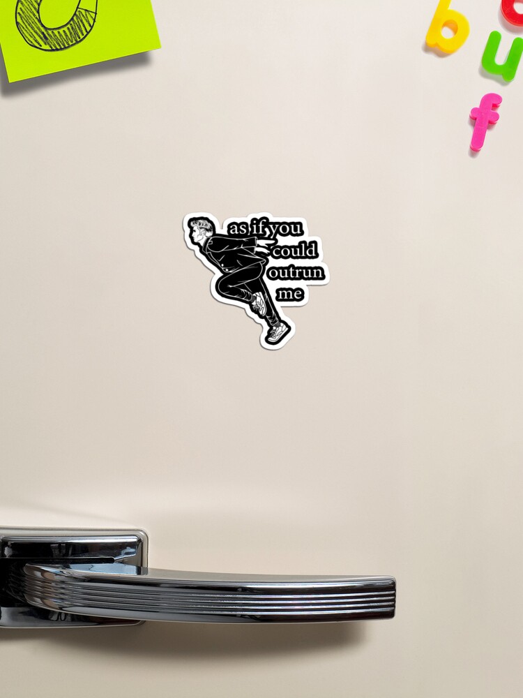 Aperçu 1 sur 3. Magnet avec l'œuvre Vintage comme si tu pouvais me dépasser créée et vendue par ViperFishArts.