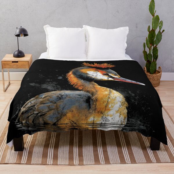Item preview, Great Crested Grebe - Vintage Distressed Street Art Birds designed and sold by GVRDesign.