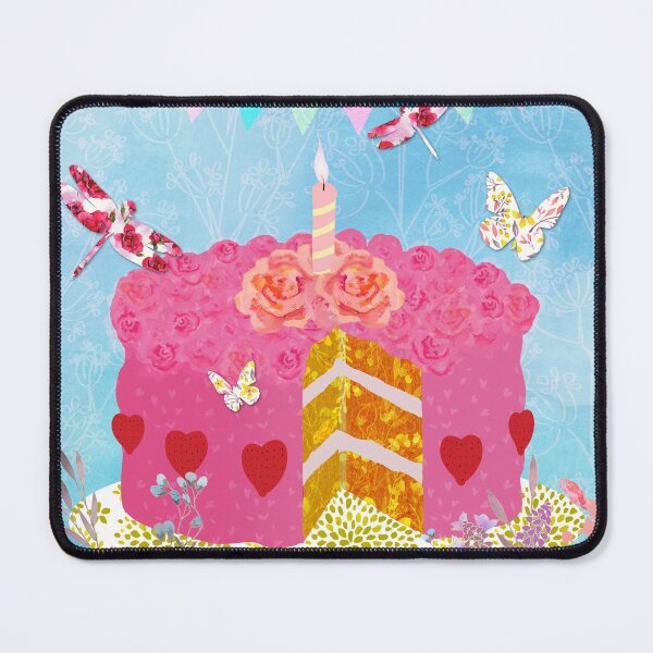 Item preview, Birthday Cake, Garden Party festive whimsical art designed and sold by Glimmersmith.