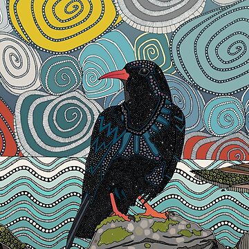 Artwork thumbnail, Cornwall chough by scrummy
