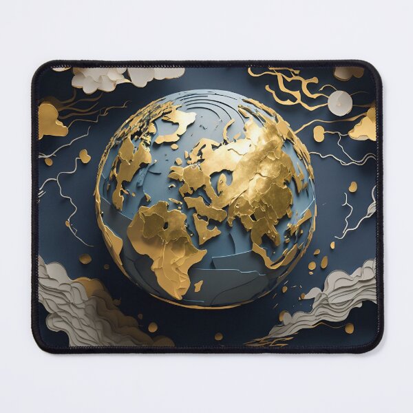 Item preview, Paper Art - Golden Earh designed and sold by AiArtNovi.