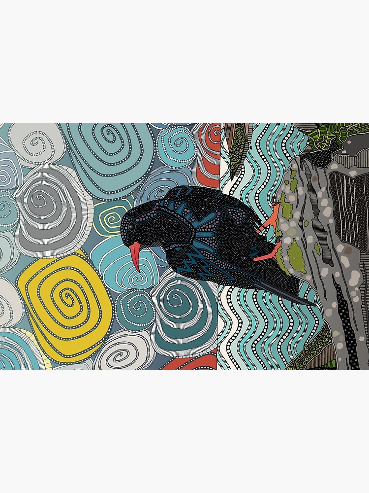 Thumbnail 6 of 6, Bath Mat, Cornwall chough designed and sold by scrummy.