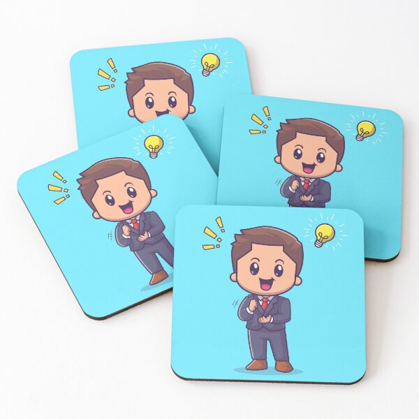 Item preview, Cute Man with Idea Cartoon Vector Icon designed and sold by hjian8219.