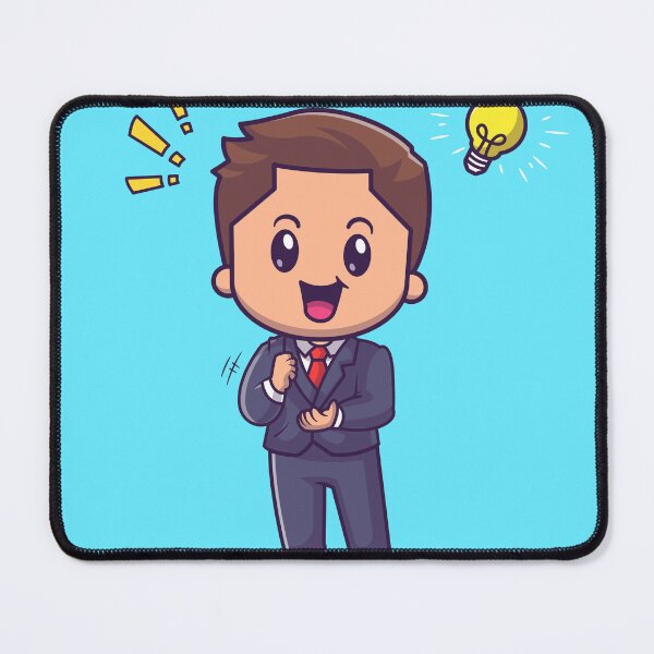 Item preview, Cute Man with Idea Cartoon Vector Icon designed and sold by hjian8219.