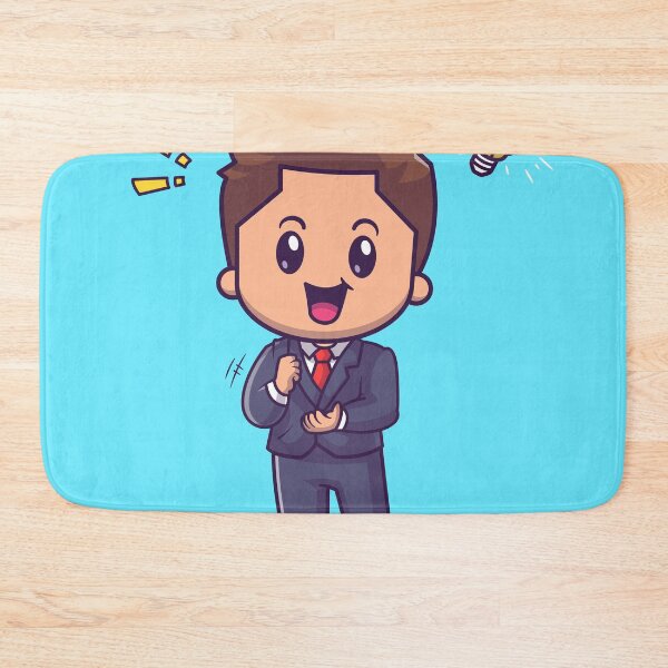 Item preview, Cute Man with Idea Cartoon Vector Icon designed and sold by hjian8219.