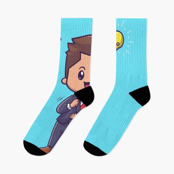 Item preview, Cute Man with Idea Cartoon Vector Icon designed and sold by hjian8219.