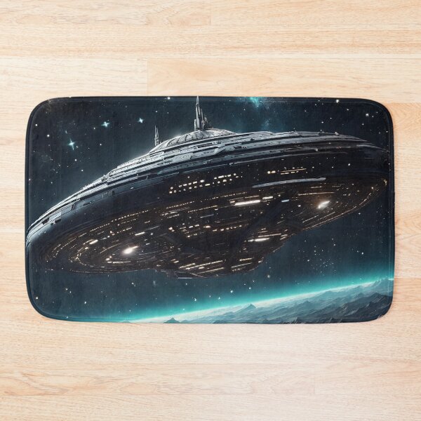 Item preview, Spaceship On The Edge Of Darkness designed and sold by Roanemermaid.