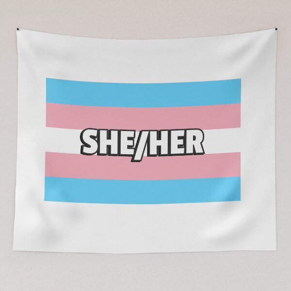 Item preview, Transfem She Her - Transfem Flag - Trans Colors designed and sold by Inspirationmotivation.