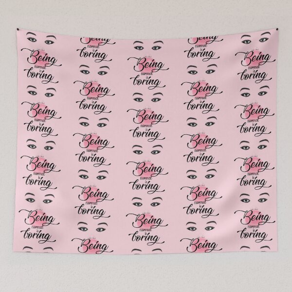 Item preview, Being normal is boring, sayings, pink background designed and sold by LilianasDesign.