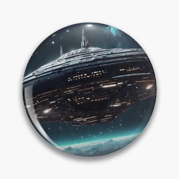 Item preview, Spaceship On The Edge Of Darkness designed and sold by Roanemermaid.