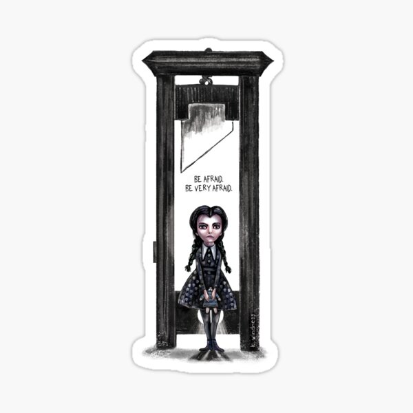 Wednesday Addams: Be Afraid! Sticker