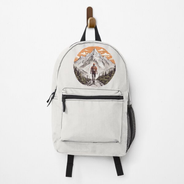 Item preview, man hiking a trail through the mountains designed and sold by DRAGON FIRE.