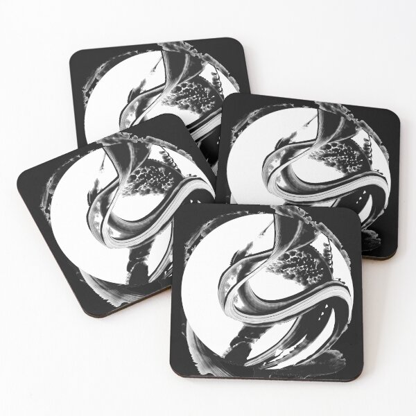 Item preview, Embracing The Moon 2 Black And White Lunar Art designed and sold by Sharon Cummings Art.