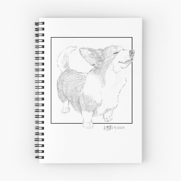 Item preview, Lindo Corgi con actitud - dibujo a lápiz designed and sold by Littleviews.
